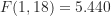 F(1, 18) = 5.440