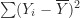 \sum (Y_i-\overline Y)^2