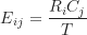 \begin{equation*}E_{ij} = \frac {R_i C_j}{T}\end{equation*}