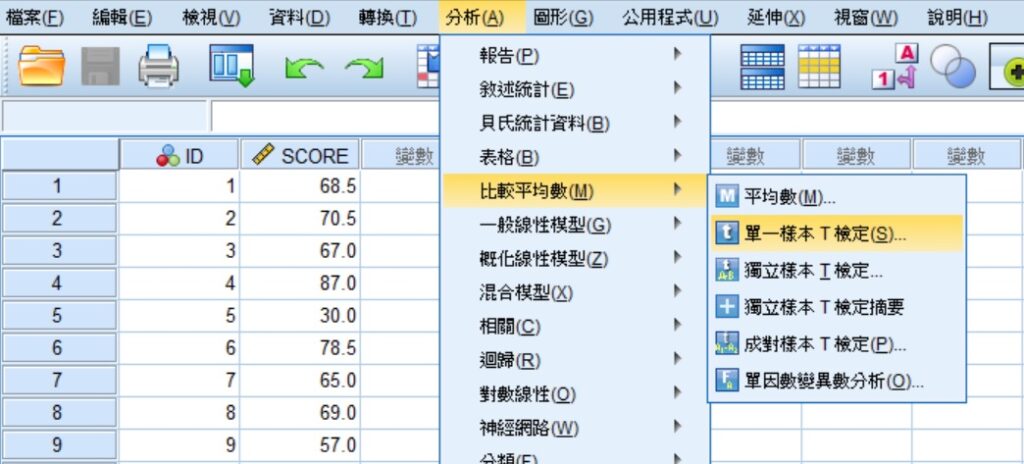 spss menu for confidence interval calculation