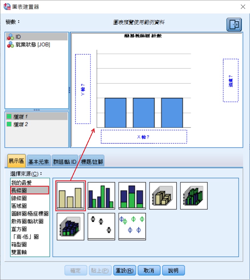 spss chart builder to draw bar graph