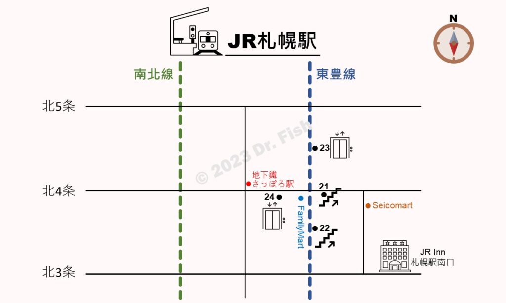map of JR Inn Sapporo South location