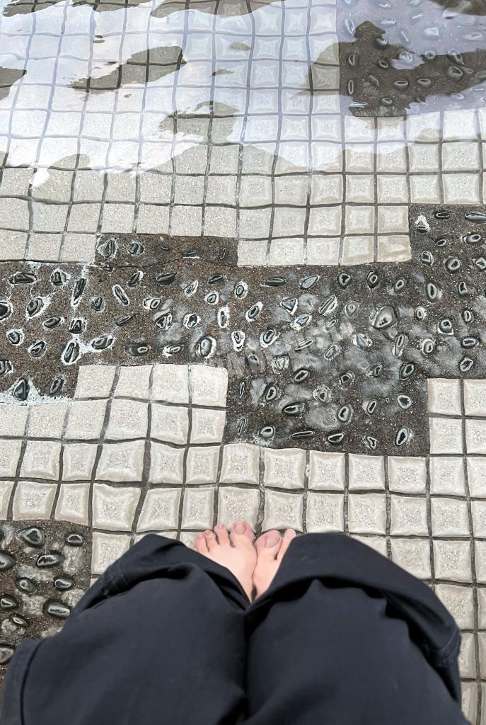 yunokawa hot spring footbath water