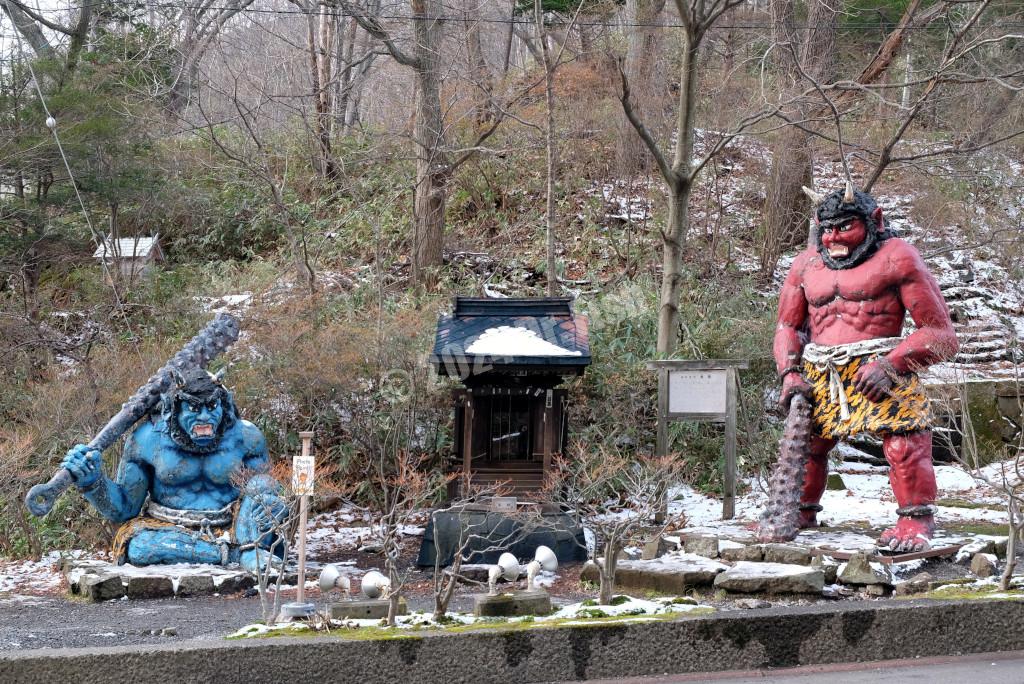 nembutsu demon statue on the Noboribetsu onsen street