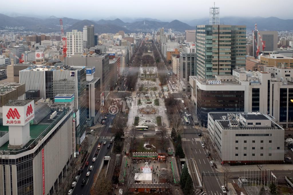 odori park view from the Sapporo TV tower