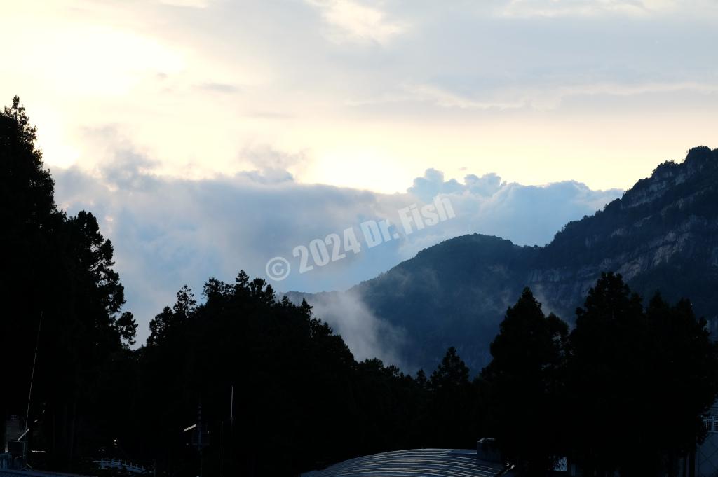 sunset after rain in the Alishan National Forest Recreation Area