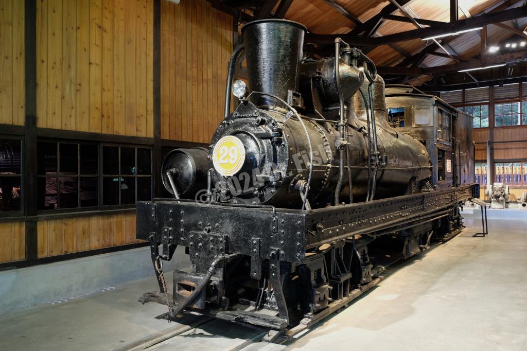 steam train head No. 29 in the Fenqihu train garage