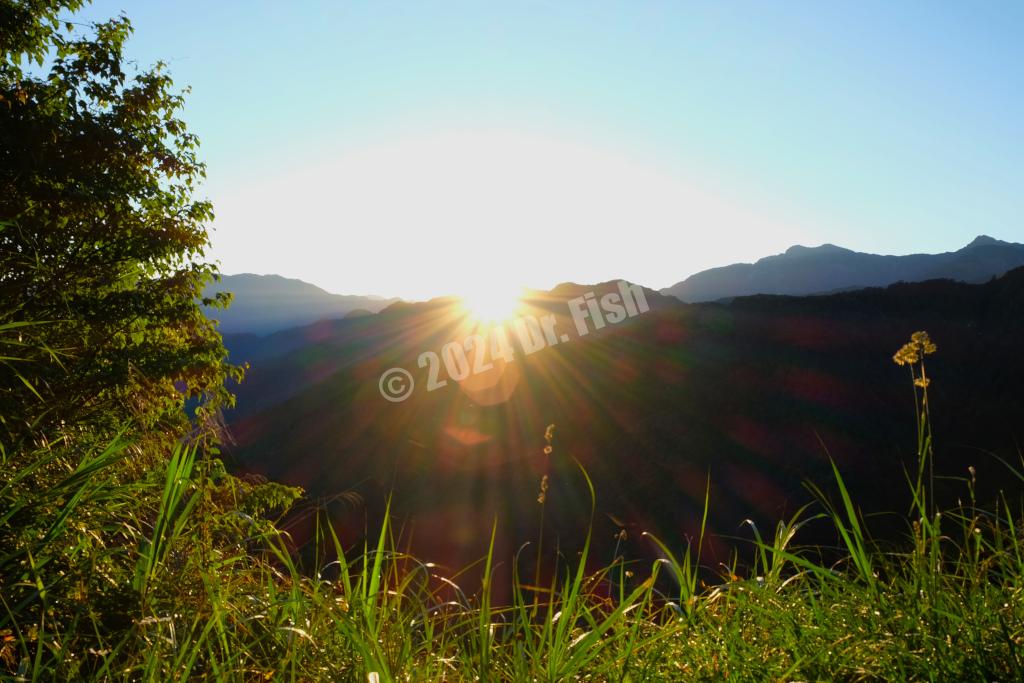 sunrise at the observation spot close to the Tefuye historic trail at 5:32AM